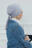 Ellie - Turbante Di Cotone Grigio Chiaro
