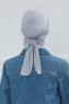 Ellie - Turbante Di Cotone Grigio Chiaro