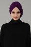 Theresa - Turbante Di Cotone Viola - Ayse Turban