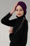 Theresa - Turbante Di Cotone Viola - Ayse Turban