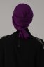 Theresa - Turbante Di Cotone Viola - Ayse Turban