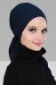 Felicia - Turbante Di Cotone Blu Navy