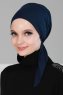 Felicia - Turbante Di Cotone Blu Navy
