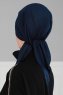 Felicia - Turbante Di Cotone Blu Navy