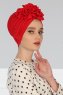 Kerstin - Turbante Di Cotone Rosso - Ayse Turban