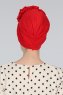 Kerstin - Turbante Di Cotone Rosso - Ayse Turban