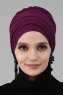 Monica - Turbante Di Cotone Viola - Ayse Turban