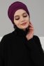 Monica - Turbante Di Cotone Viola - Ayse Turban