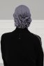Monica - Turbante Di Cotone Grigio - Ayse Turban