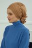 Monica - Turbante Di Cotone Marrone Chiaro