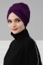 Fiona - Turbante Di Cotone Viola - Ayse Turban