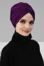Fiona - Turbante Di Cotone Viola - Ayse Turban