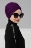 Fiona - Turbante Di Cotone Viola - Ayse Turban