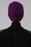 Fiona - Turbante Di Cotone Viola - Ayse Turban