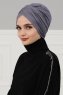 Fiona - Turbante Di Cotone Grigio - Ayse Turban