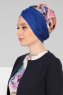 Fiona - Turbante Di Cotone Blu Nature