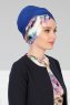 Fiona - Turbante Di Cotone Blu Nature