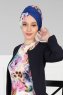 Fiona - Turbante Di Cotone Blu Nature