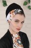 Fiona - Turbante Di Cotone Black Elegant