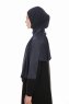 Farah - Hijab Jersey Blu Navy