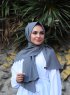 Alida - Hijab Di Cotone Grigio Scuro - Mirach