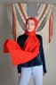Alida - Hijab Di Cotone Rosso - Mirach