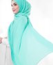 Aqua Green Turkos Georgette Hijab 5XA47b