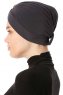 Arwa - Turbante Crepe Chiffon Antracite - Sehr-i Sal