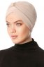 Arwa - Turbante Crepe Chiffon Beige - Sehr-i Sal