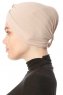 Arwa - Turbante Crepe Chiffon Beige - Sehr-i Sal