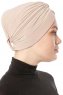 Arwa - Turbante Crepe Chiffon Beige - Sehr-i Sal