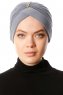 Arwa - Turbante Crepe Chiffon Grigio - Sehr-i Sal