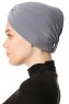 Arwa - Turbante Crepe Chiffon Grigio - Sehr-i Sal