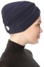Arwa - Turbante Crepe Chiffon Blu Navy - Sehr-i Sal