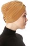 Arwa - Turbante Crepe Chiffon Mostarda - Sehr-i Sal