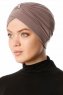 Arwa - Turbante Crepe Chiffon Taupe - Sehr-i Sal