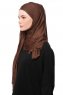 Asya - Hijab Pratico Viscosa Marrone