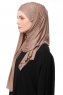 Asya - Hijab Pratico Viscosa Taupe Scuro