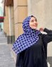 Atika - Hijab Fantasia Di Cotone Blu Navy - Mirach