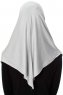 Ava - Hijab Al Amira Grigio Chiaro One-Piece - Ecardin