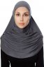 Ava - Hijab Al Amira Grigio Scuro One-Piece - Ecardin