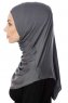 Ava - Hijab Al Amira Grigio Scuro One-Piece - Ecardin