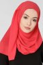 Ayla Hallonröd Chiffon Hijab Sjal Gulsoy 300427a
