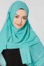 Ayla Mintgrön Chiffon Hijab Sjal 300411a
