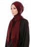 Aysel - Hijab Pashmina Bordò Scuro - Gülsoy