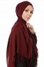 Aysel - Hijab Pashmina Bordò Scuro - Gülsoy