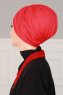 Fiona - Turbante Di Cotone Rosso - Ayse Turban