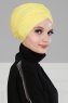 Fiona - Turbante Di Cotone Giallo - Ayse Turban
