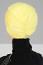 Fiona - Turbante Di Cotone Giallo - Ayse Turban