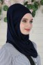 Wilda - Hijab Di Cotone Blu Navy